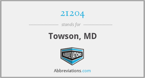what-is-the-abbreviation-for-towson-md